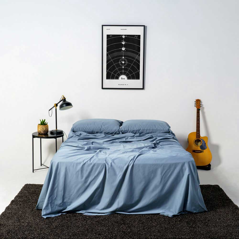 Bommie-Blue Fitted Sheet (Clearance)