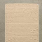 Beige bath towel flat lay