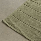 Sage bath towel corner detail