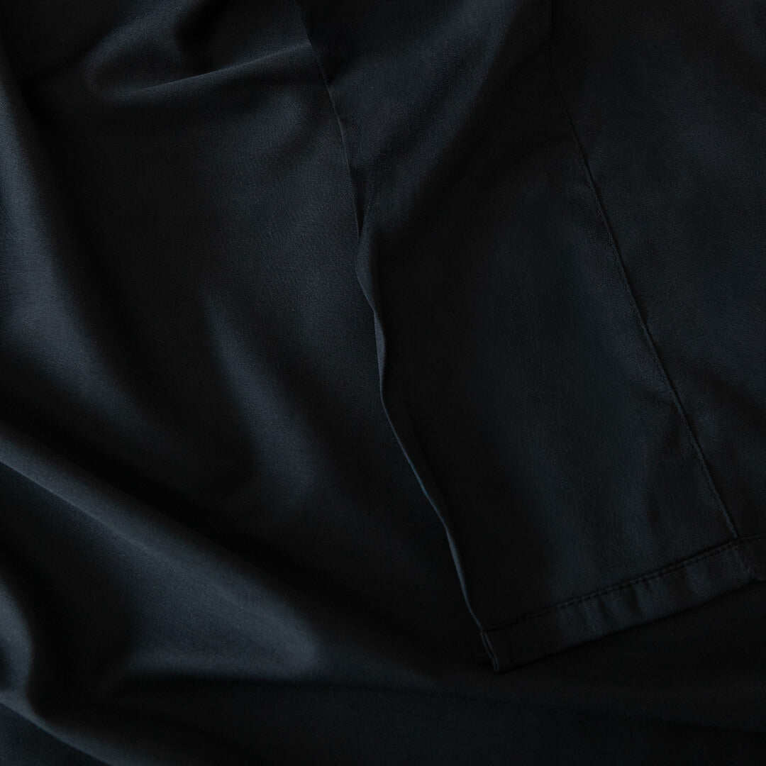 Close-up of a black fabric texture.