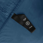 Close up of corner strap in Pacific Blue