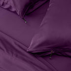set of 2 purple pillowcases