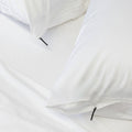 2 white pillows & pillowcases with zip detail