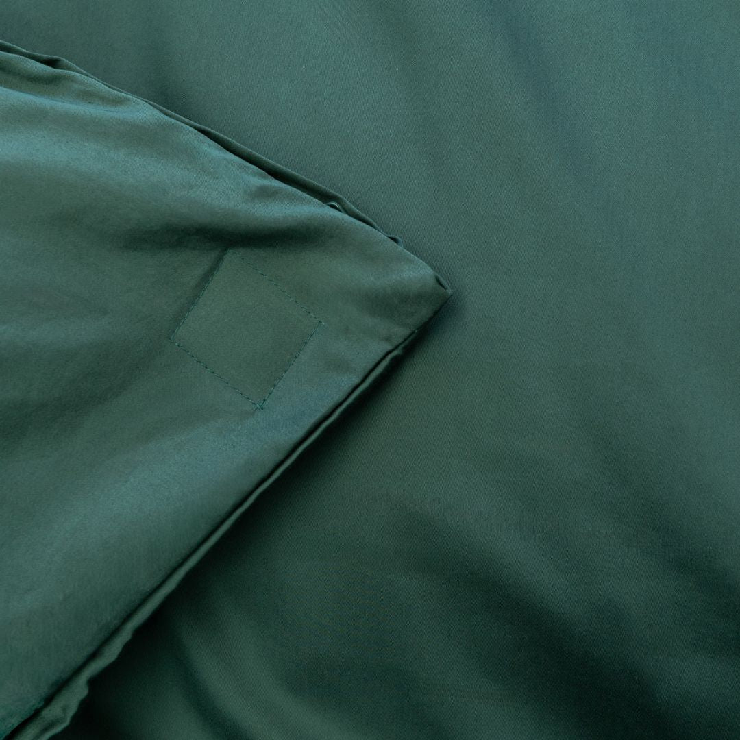 Close-up of green fabric with a slight texture