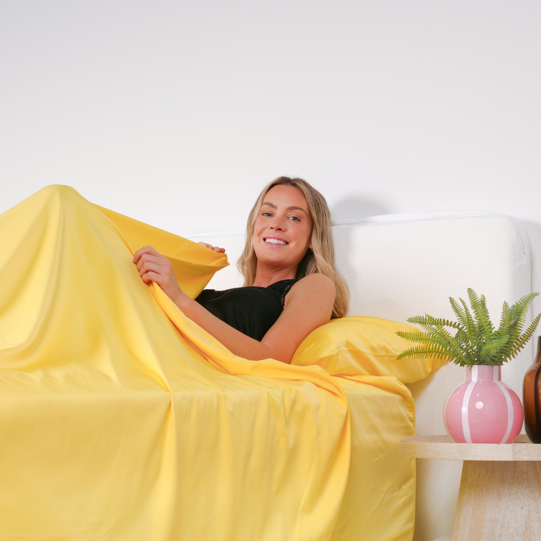 Luxury Bedding Set Queen Sunshine Beach Yellow