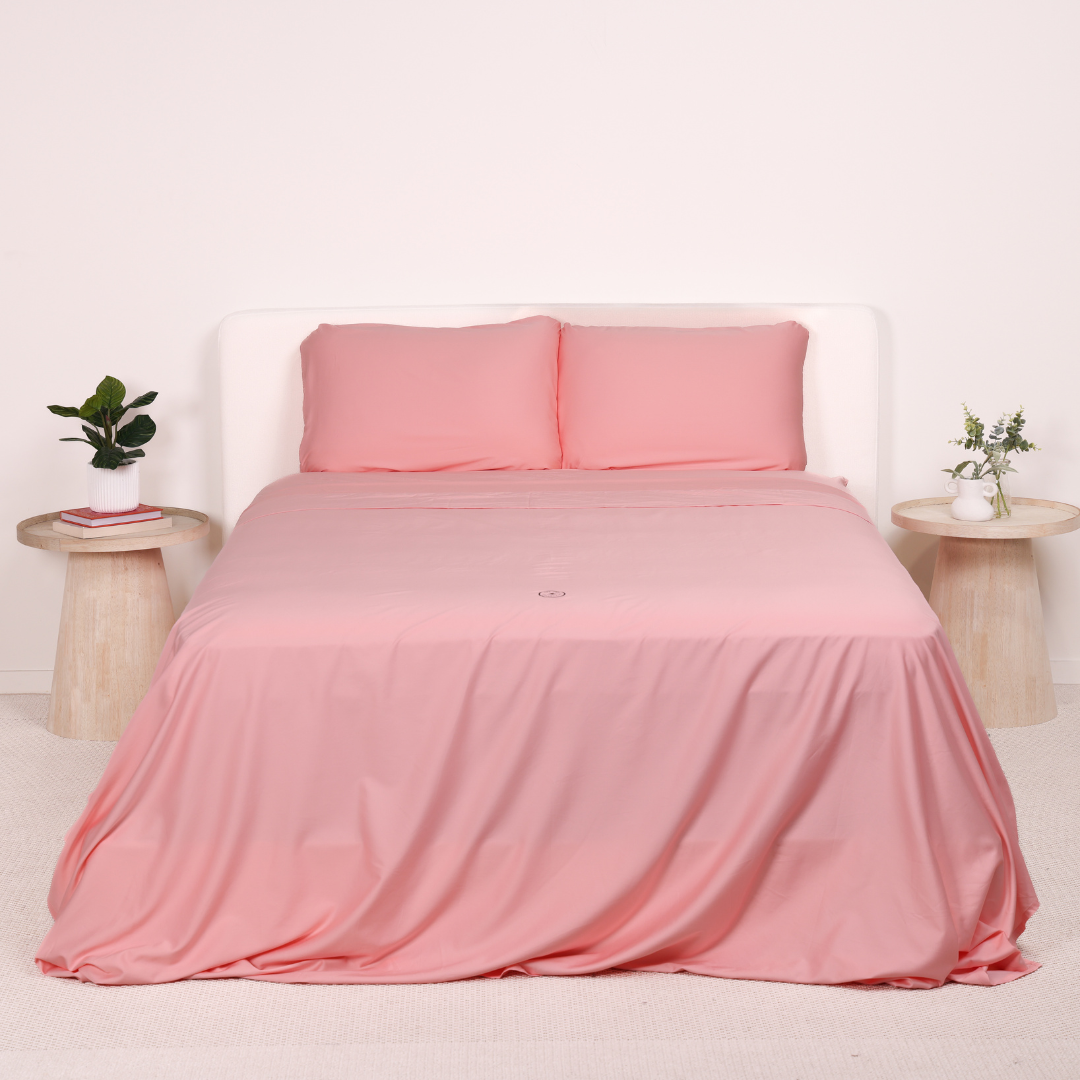 Luxury Bedding Set Queen Streaky Bay Pink