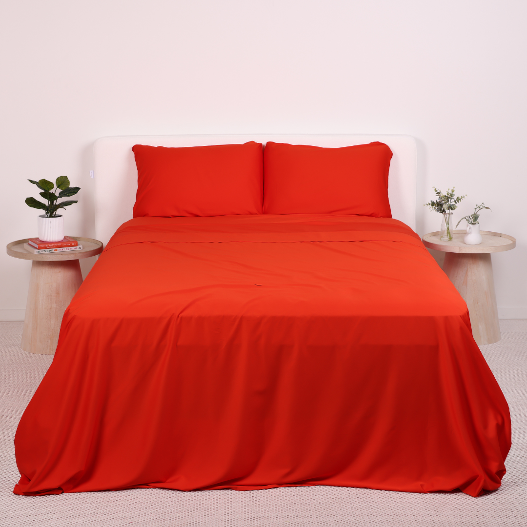 Luxury Bedding Set Queen Yarra Valley Red