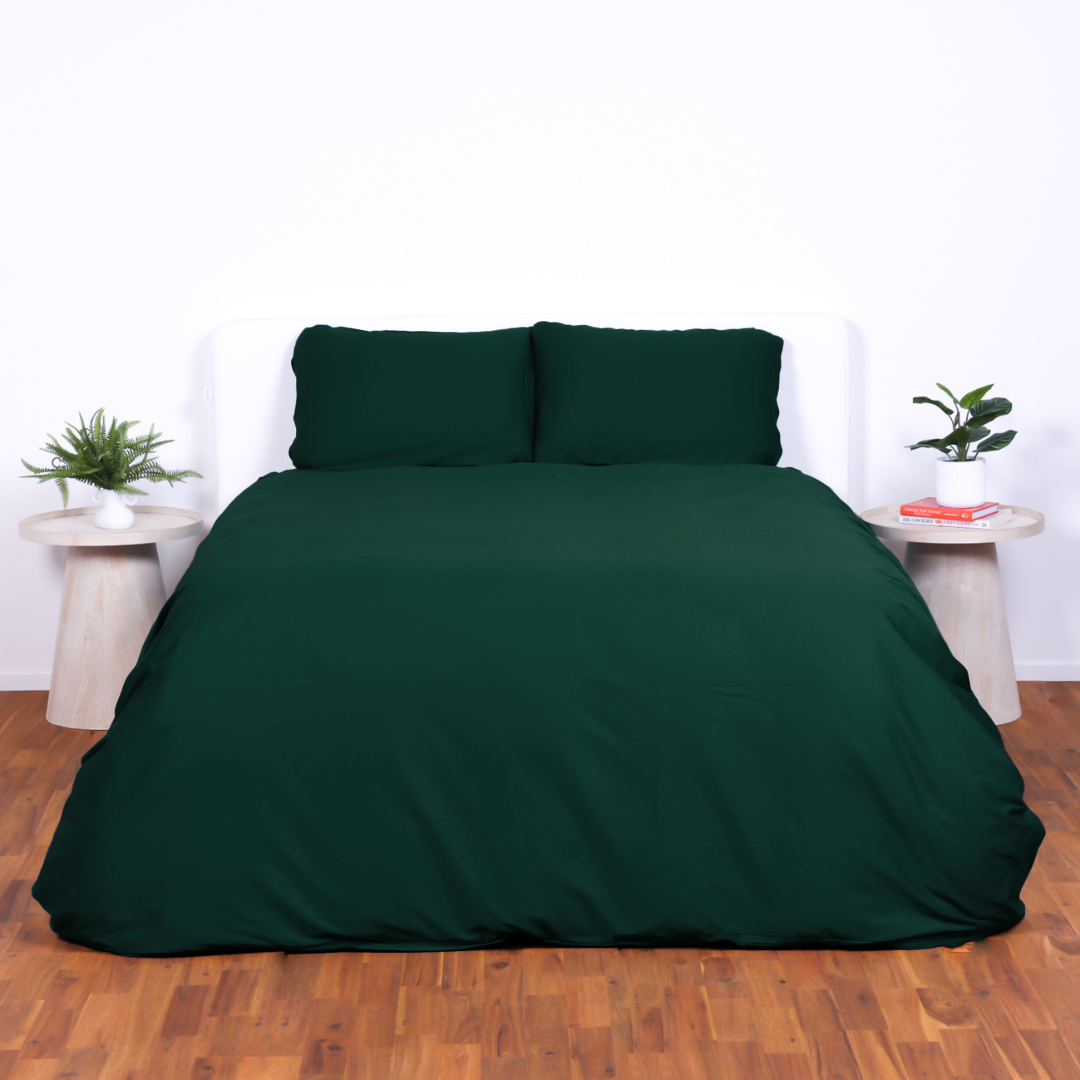 Luxury Quilt Cover King Port Douglas Green