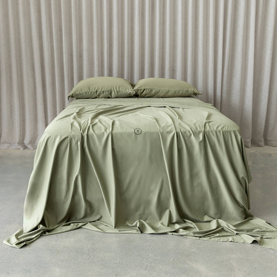Daintree bamboo-cotton bedding on a neatly made bed